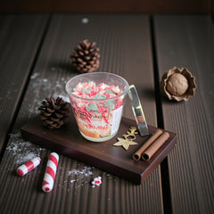 Peppermint eggnog 8 ounce candle