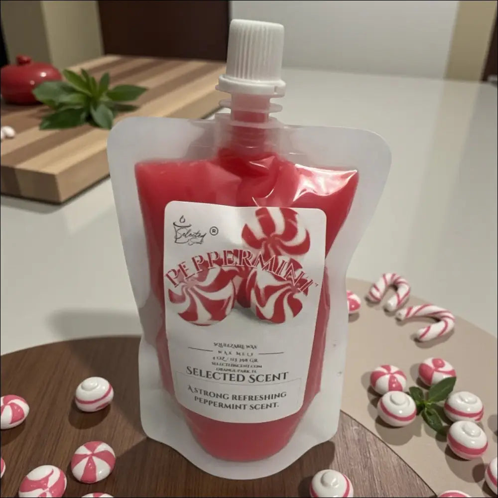 Peppermint squeezable wax melt all natural melts