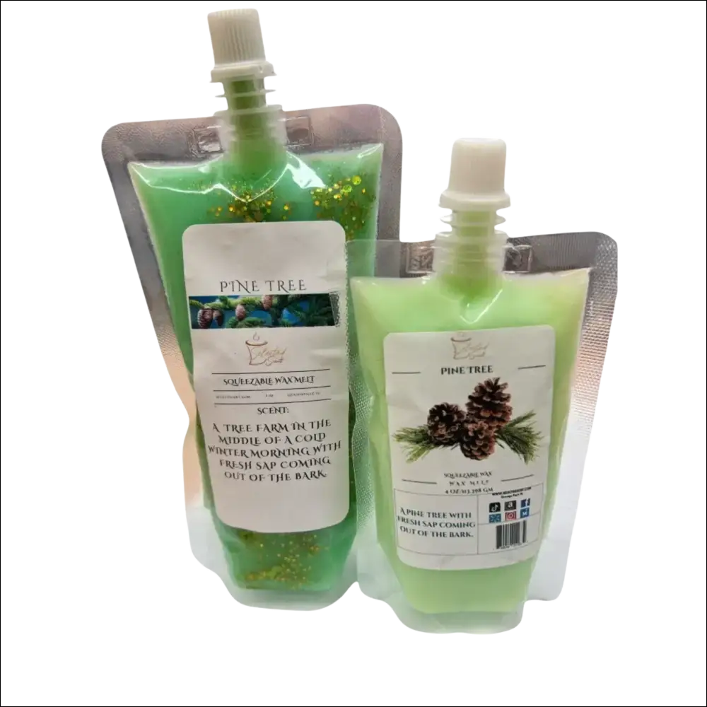 Pine tree squeezable wax melt long lasting fragrance