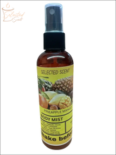 Selected Scent Pineapple Mango Body Mist spray bottle labeled Alcohol Free with tropical fruit design