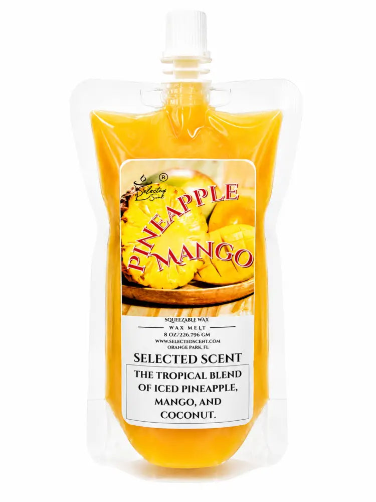 Pineapple mango squeezable wax melt tropical for warmer - 8 ounces