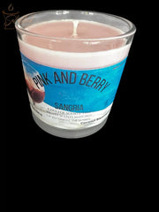 Pink and Berry Sangria 8 Oz Candle Duo Fruity Sensation