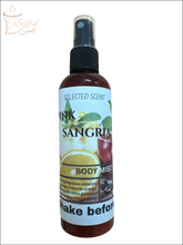 Selected Scent Pink Sangria Body Mist spray bottle with Alcohol Free formula and citrus design