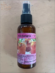 Limited Edition Fragrance For Home Selected Scent Pink Sangria room and linen spray in amber bottle with pink label