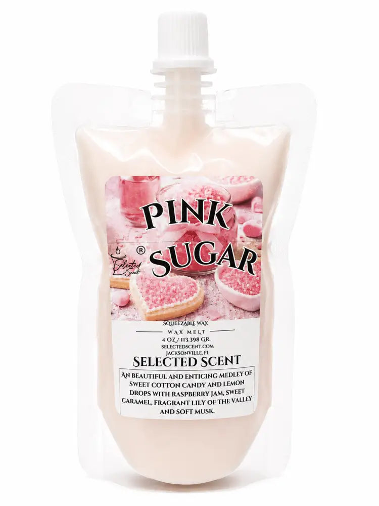 Pink sugar squeezable wax melt - 4 ounces