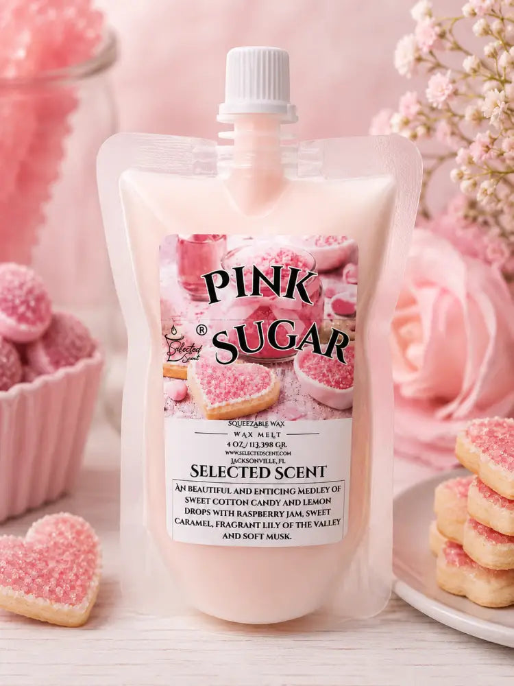 Pink sugar squeezable wax melt