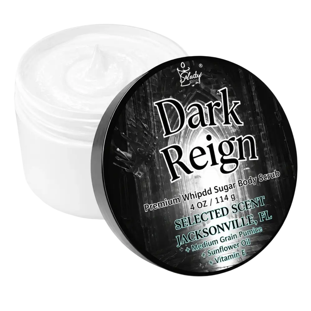 Premium dark reign whipped sugar body scrub – luxurious exfoliation & captivating fragrance by selected scent