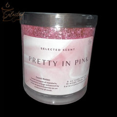 Pretty in Pink 8 Oz Specialty Candle Mandarin Bergamot Peach