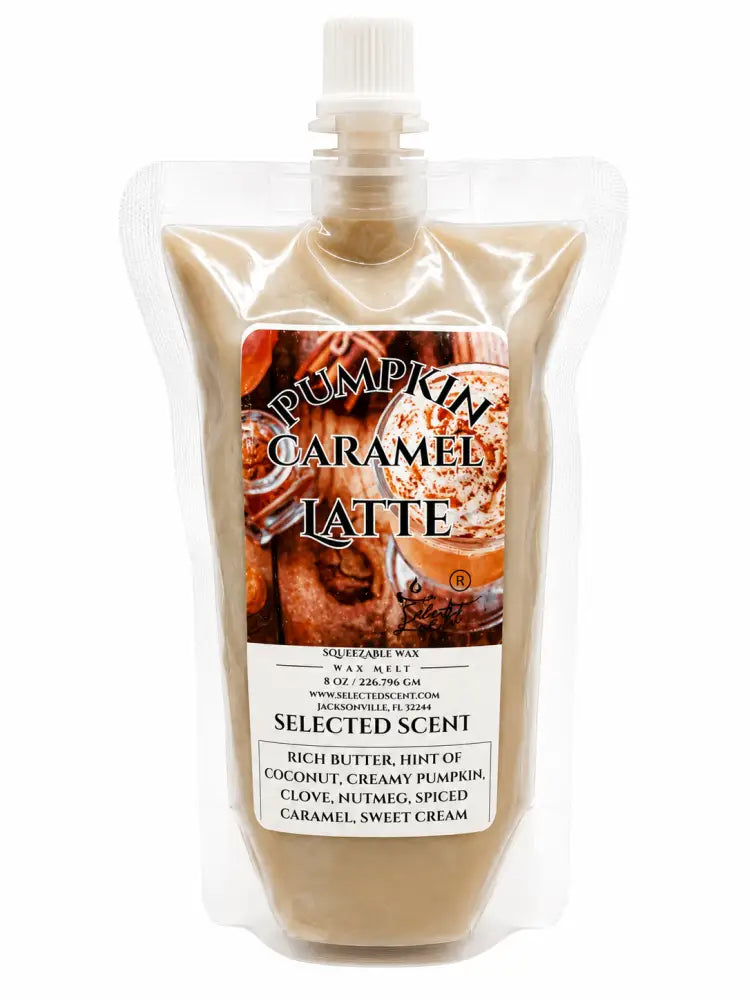Pumpkin caramel latte squeezable wax melt - 8 ounces