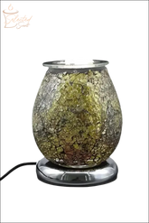 Selected Scent Electric Decorative Warmer with cracked glass design and metallic base
