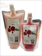 Selected Scent rose scented long-lasting natural wax melts in squeezable pink pouches