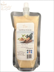 Selected Scent sandalwood all natural wax melts for home in an 8 oz refill pouch