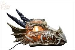 Selected Scent electric decorative warmer shaped like a dragon skull with glowing light and dark horns