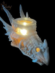 Selected Scent Electric Decorative Warmer shaped like a glowing dragon skull with spiked details