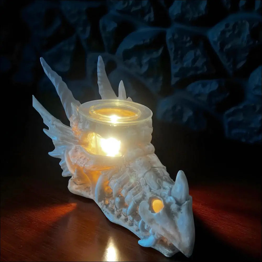 Skull dragon wax and oil warmer electric decorative
