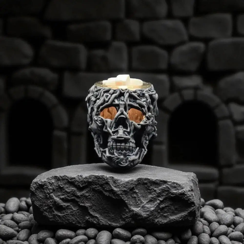 Skull ladies wax and oil warmer electric decorative