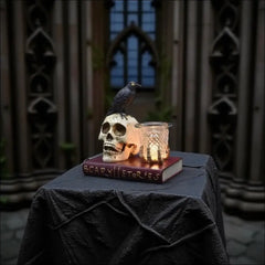 Skull and the raven wax and oil warmer electric decorative