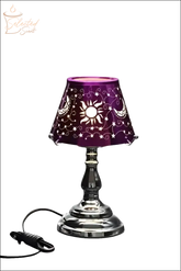 Selected Scent electric decorative warmer with celestial purple lampshade and metal base
