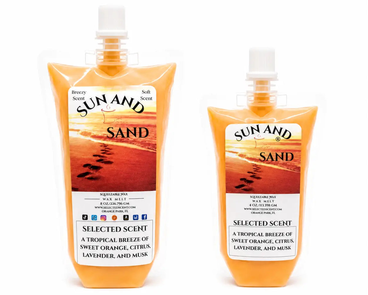 Sun and sand squeezable long lasting wax melts