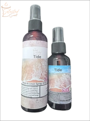 Selected Scent Tide natural fresh room spray for home in two spray bottles with beach wave design