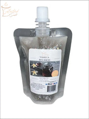 Selected Scent vanilla bourbon wax melt in resealable pouch with spout for easy use