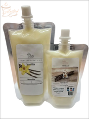 Selected Scent vanilla waxable long lasting home fragrance refill pouches with vanilla flower and pods