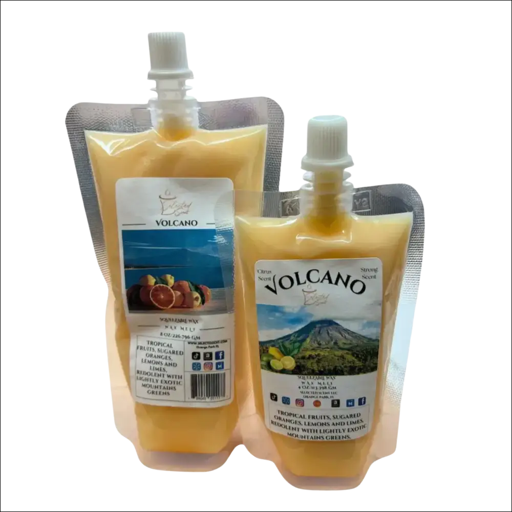 Volcano squeezable wax melt tropical scented melts