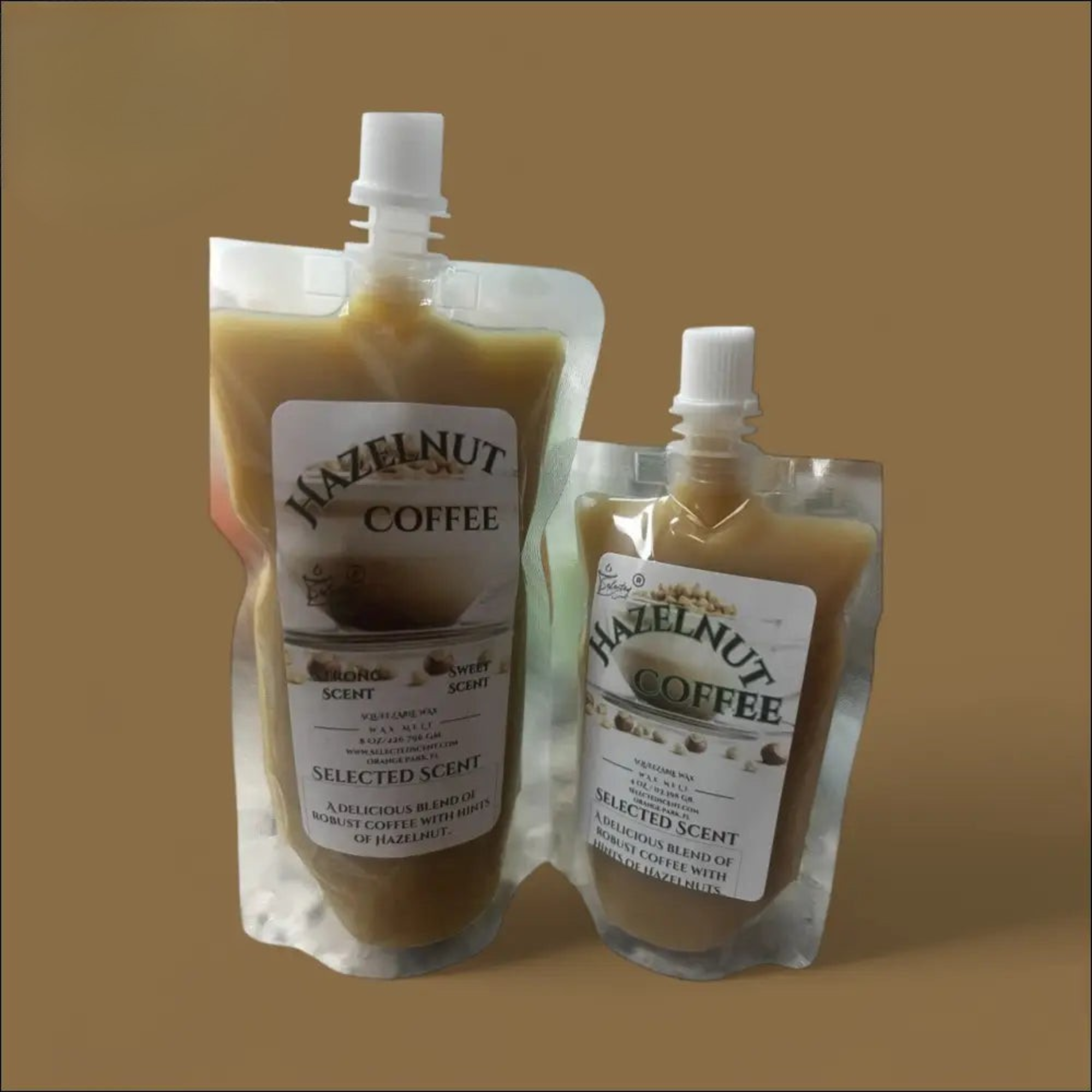 Hazelnut Coffee Squeezable Wax Melt Long Lasting Fragrance Wax Very Strong Scent