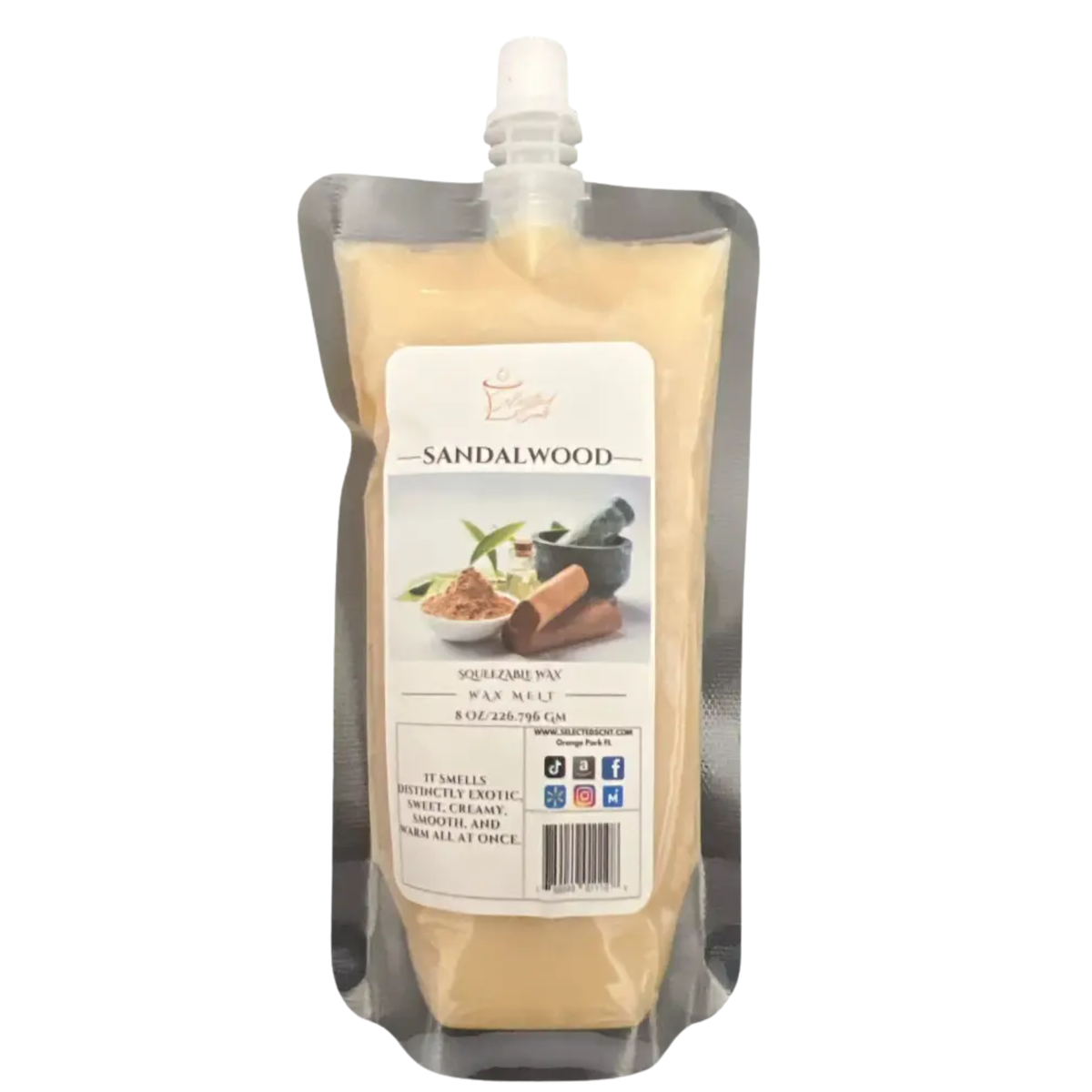 Sandalwood Squeezable Wax Melt All Natural Wax Melts For Home