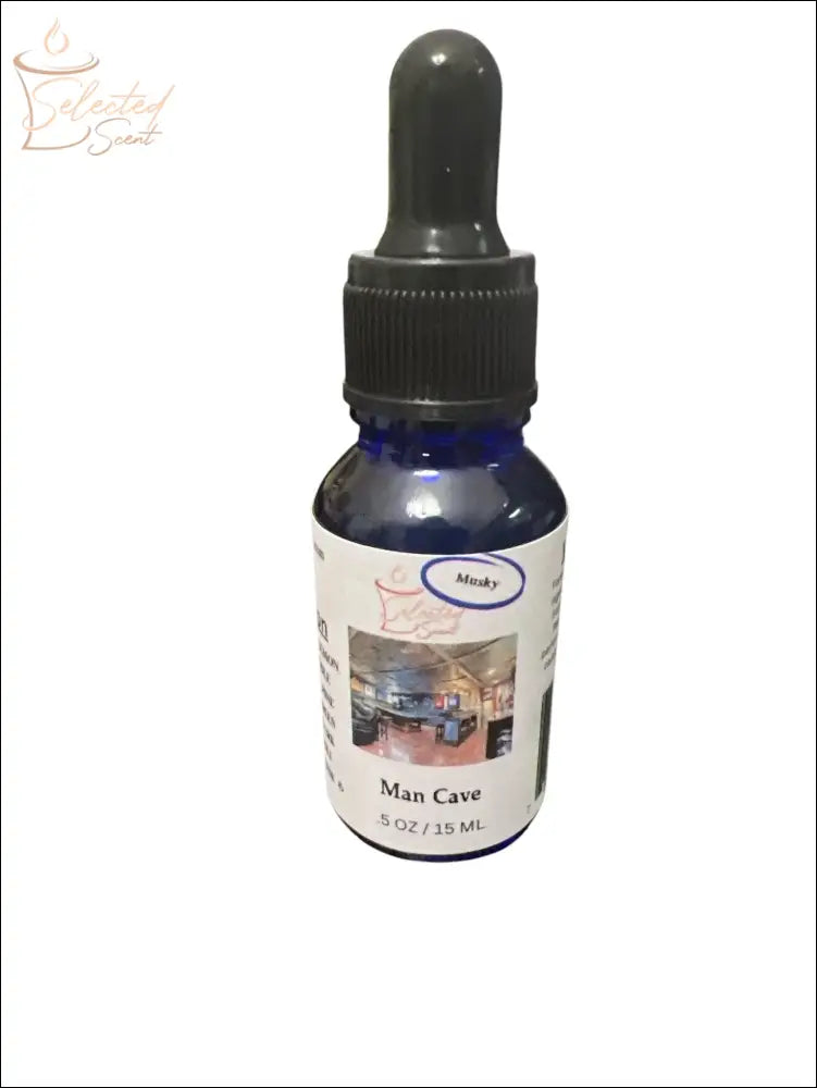 Selected Scent Man Cave pure fragrance oils for diffusers in a 0.5 oz dropper bottle