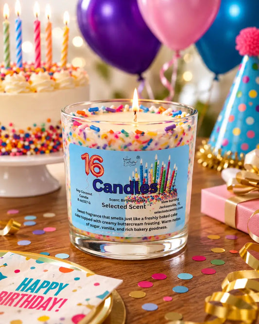 16 candles birthday party 8 ounce luxury candle long lasting scented