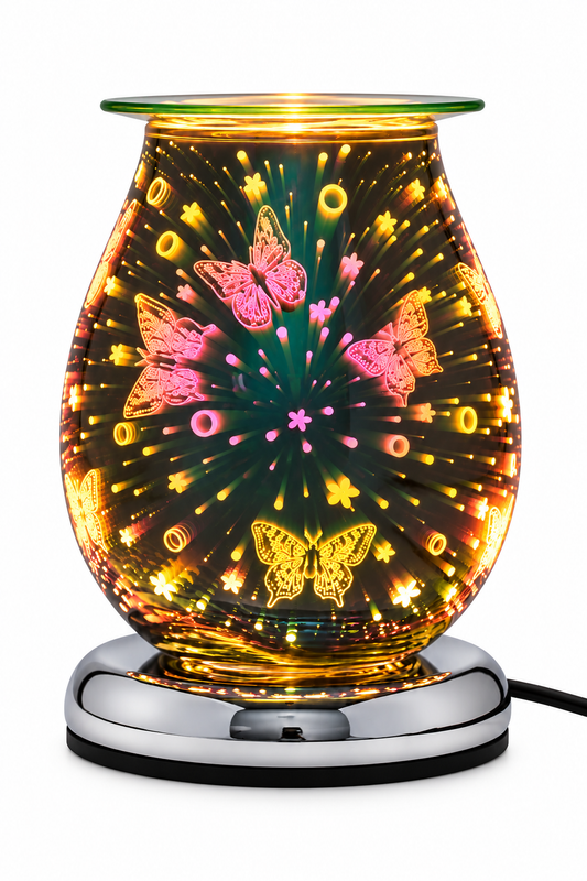 3D Butterflies Adjustable Aroma Warmer PLUS 3 Pack Replacement Bulbs