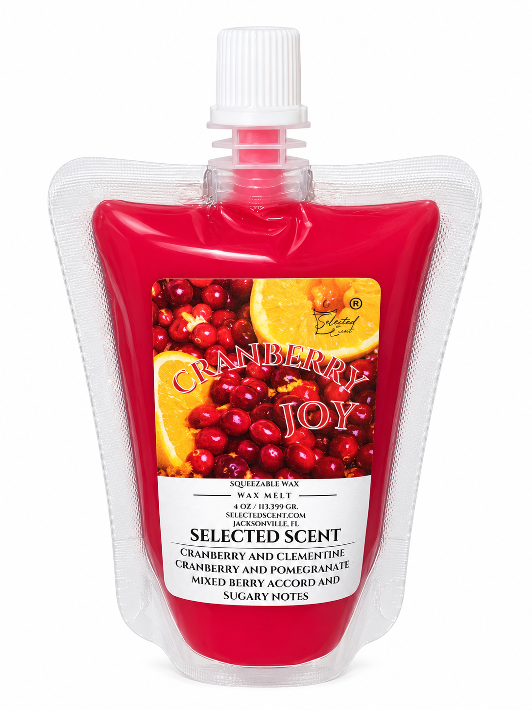 Cranberry Joy Squeezable Wax Melt | Holiday Wax Melts