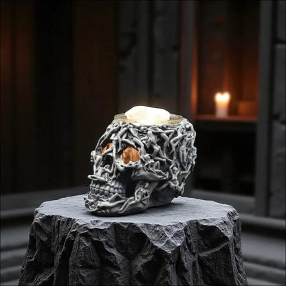 Skull ladies wax and oil warmer electric decorative