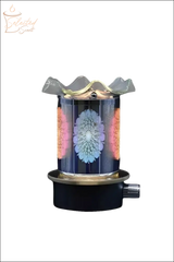 Selected Scent electric decorative warmer with floral pattern and ruffled top for home fragrance