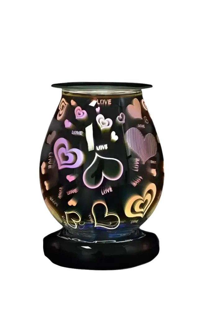 3d hearts love wax and oil warmer electric decorative