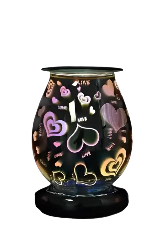 3d hearts love wax and oil warmer electric decorative