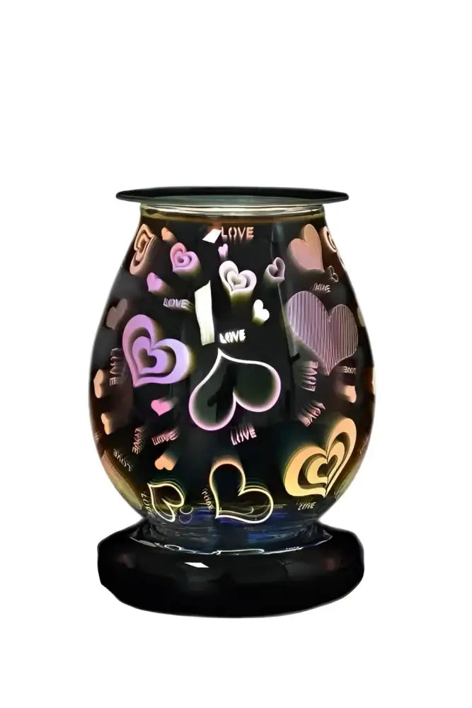 3d hearts love wax and oil warmer electric decorative