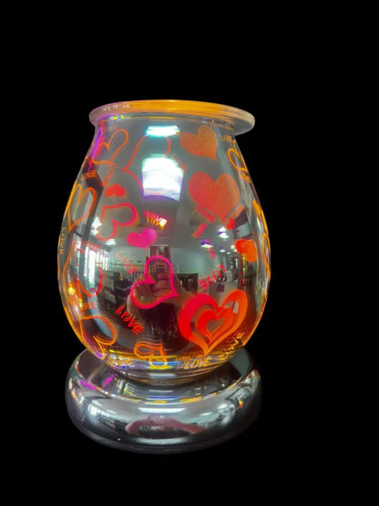 3d hearts love wax and oil warmer electric decorative