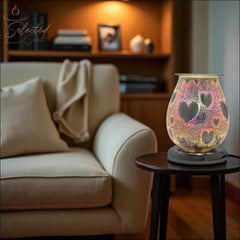 3D Hearts Red Wax And Oil Warmer Electric Decorative Warmer