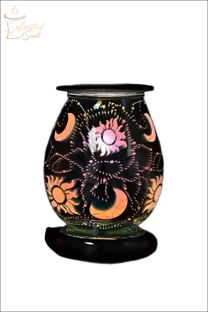 Selected Scent Electric Decorative Warmer with sun and moon design and glowing light