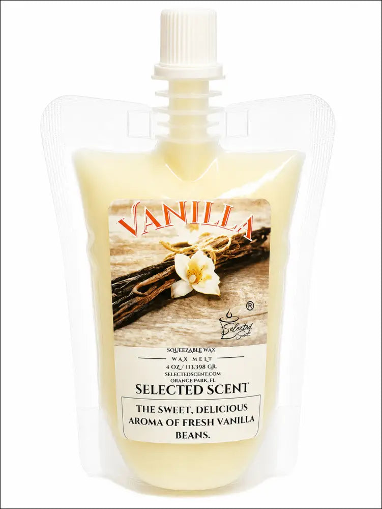 4 ounce squeezable all-natural long-lasting wax melts for home fragrance warmers - vanilla