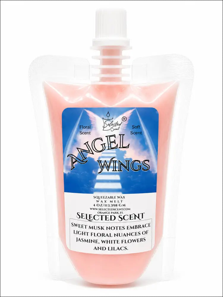4 ounce squeezable all-natural long-lasting wax melts for home fragrance warmers - angel wings