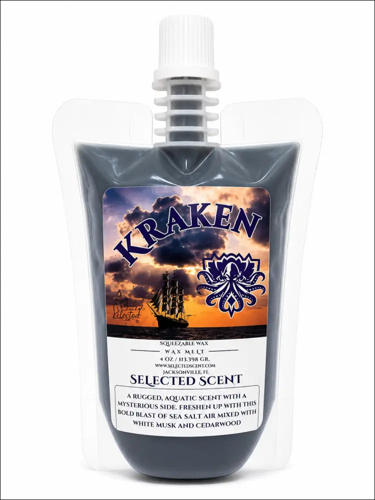 4 ounce squeezable all-natural long-lasting wax melts for home fragrance warmers - kraken