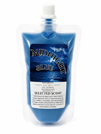 4 ounce squeezable all-natural long-lasting wax melts for home fragrance warmers - midnight blue
