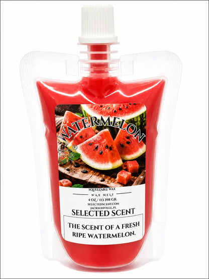 4 ounce squeezable all-natural long-lasting wax melts for home fragrance warmers - watermelon