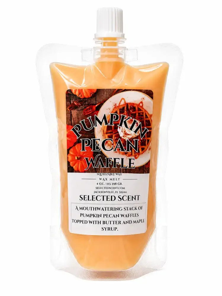 4 ounce squeezable all-natural long-lasting wax melts for home fragrance warmers - pumpkin pecan waffles