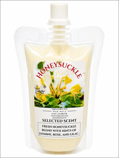 4 ounce squeezable all-natural long-lasting wax melts for home fragrance warmers - honeysuckle