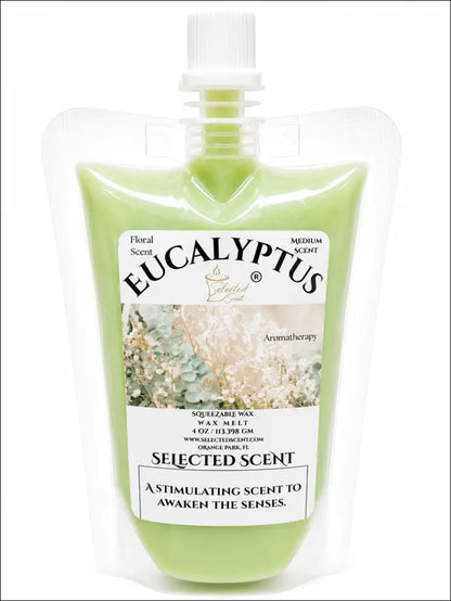 4 ounce squeezable all-natural long-lasting wax melts for home fragrance warmers - eucalyptus