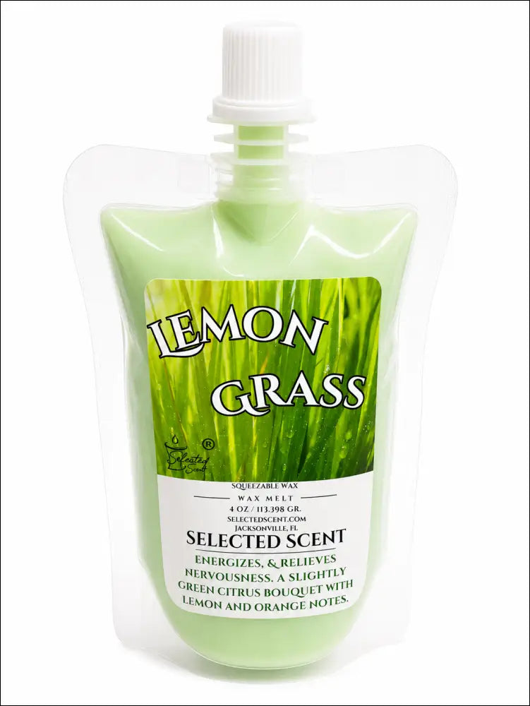 4 ounce squeezable all-natural long-lasting wax melts for home fragrance warmers - lemongrass